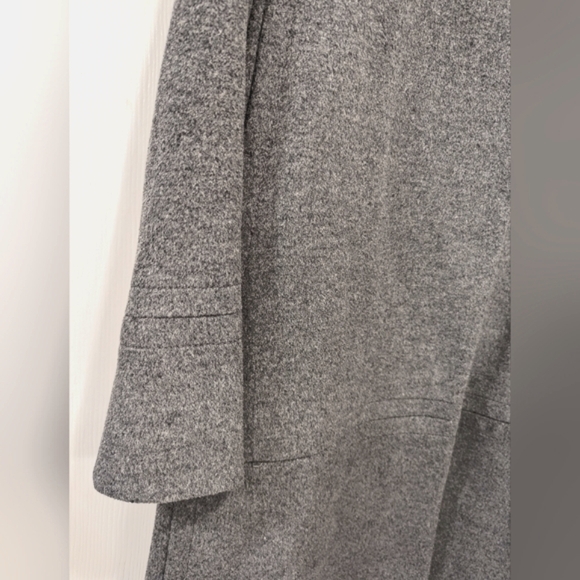 Jones New York Women's Stand-Collar gray pea soft cozy warm wool midi Coat sz 6 - Picture 6 of 10
